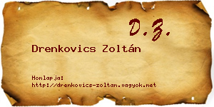 Drenkovics Zoltán névjegykártya