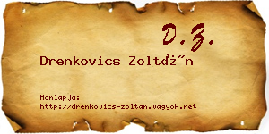 Drenkovics Zoltán névjegykártya