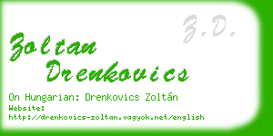 zoltan drenkovics business card