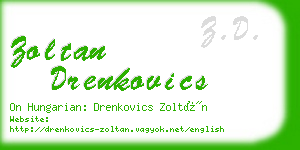 zoltan drenkovics business card